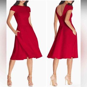 Dress the Population Red Midi Dress